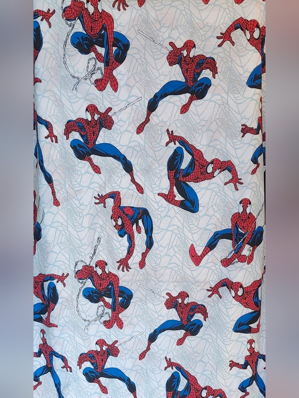 Vintage 2005 Marvel Spider-Man Twin Flat Bed Sheet Cotton Blend Y2K Comic Retro